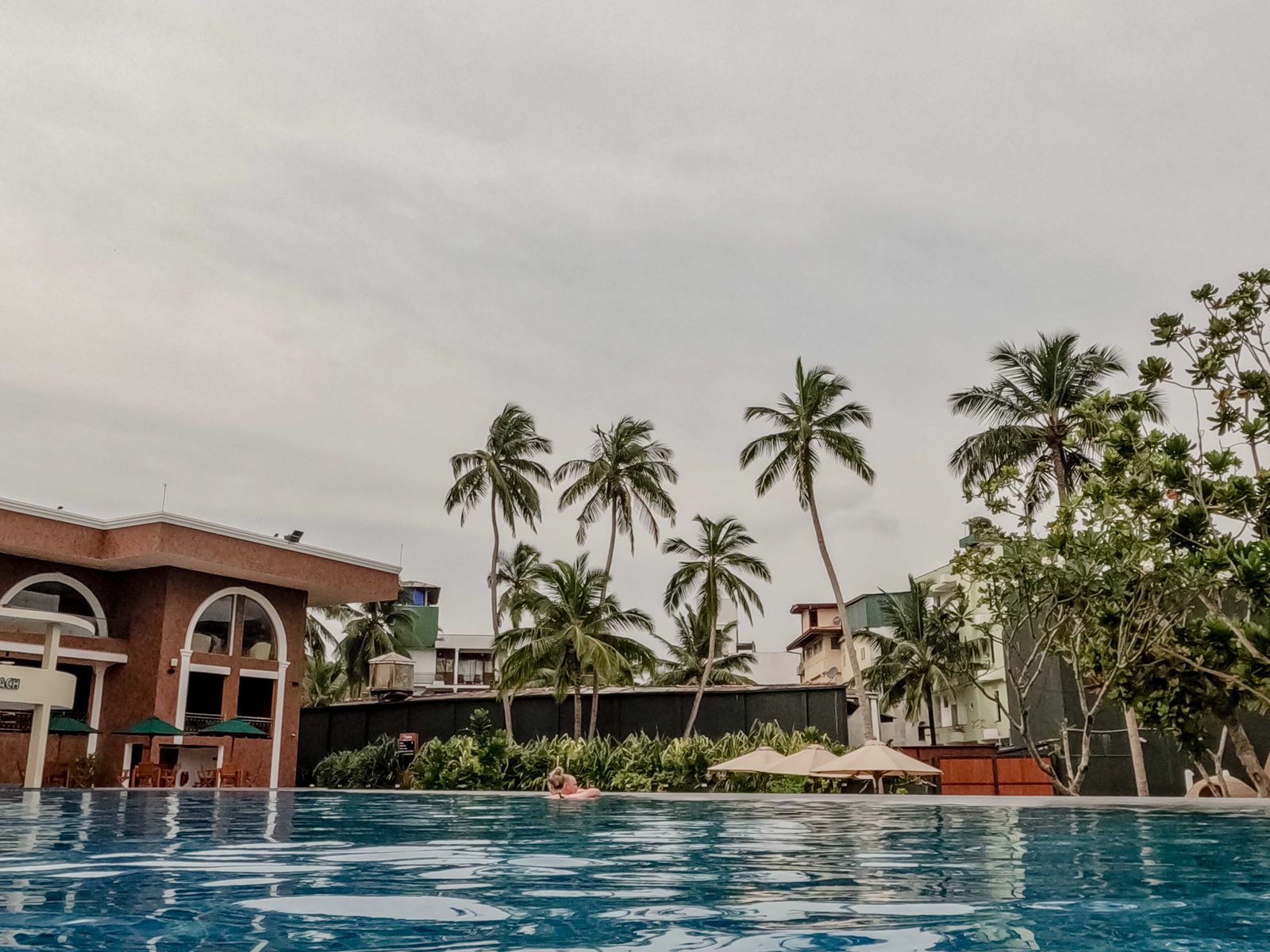 Pool at a resort in Unawatuna, Sri Lanka